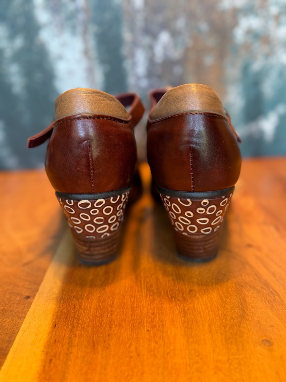 Spring Step L’Artiste Vintage Boho Brown Leather Mary Jane Pumps 8.5 (EUC) - Picture 5 of 12